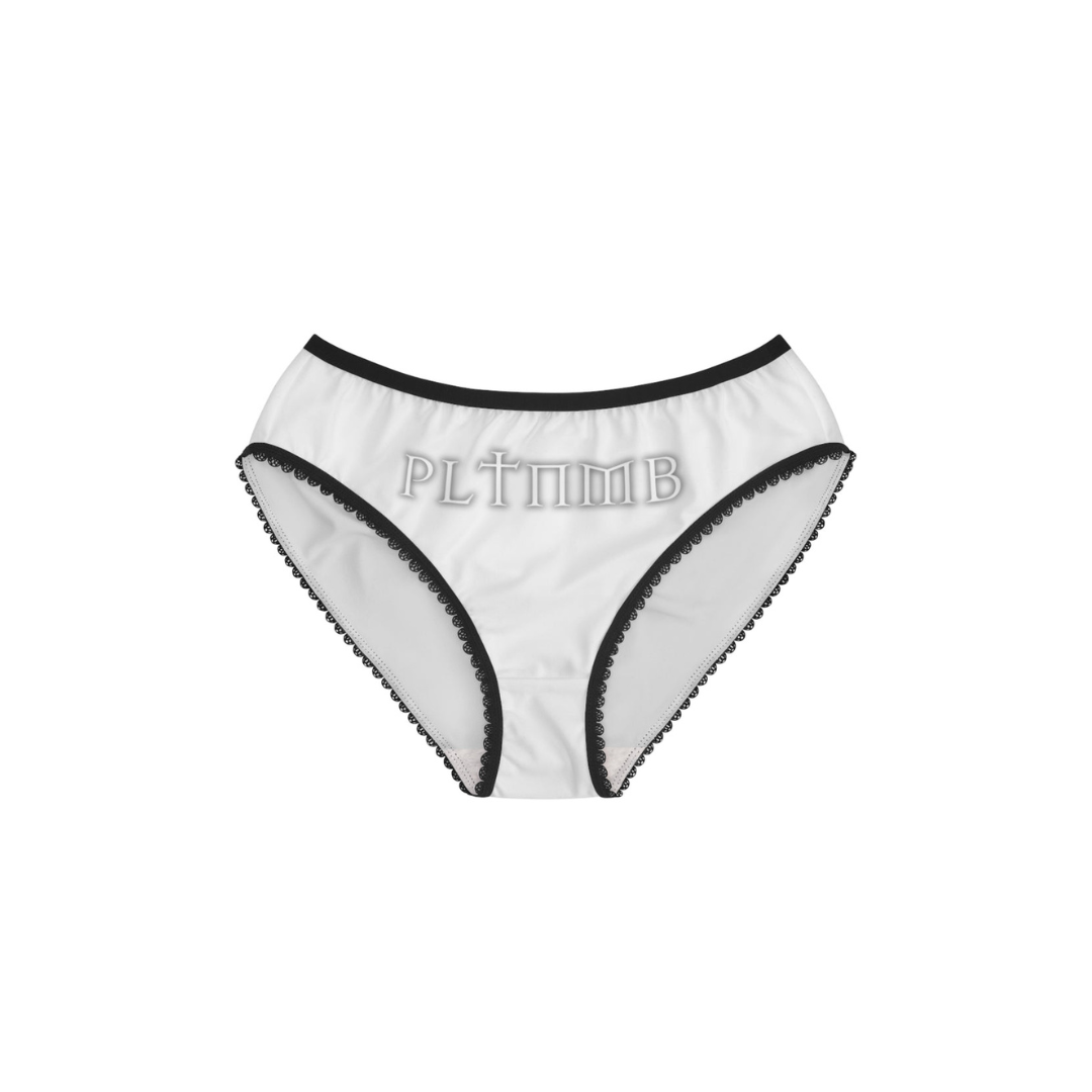 lace detailing on the waistband and leg openings.